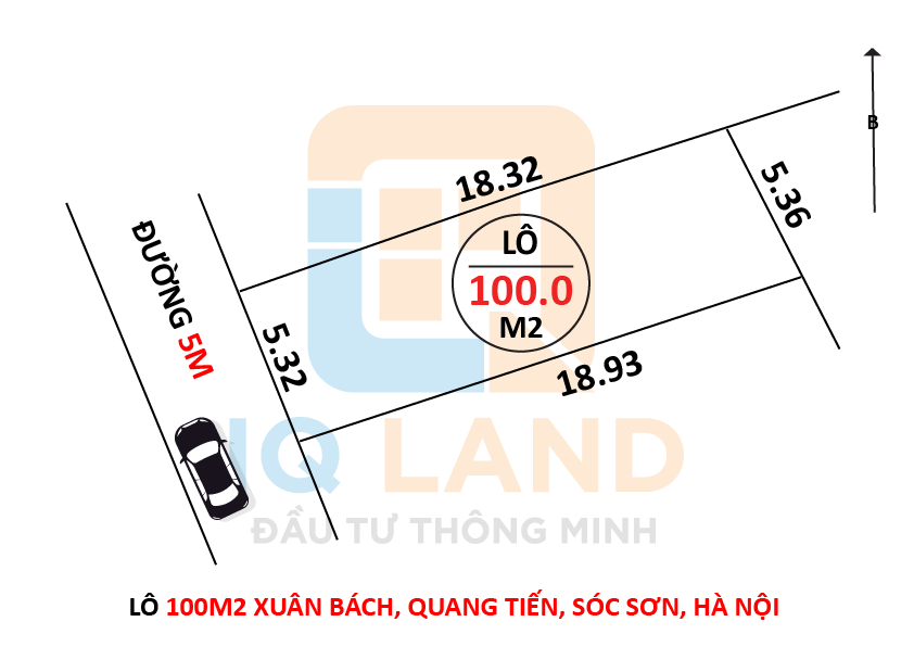 Cần bán lô đất đẹp 100m2 Xuân Bách, Quang Tiến, Sóc Sơn. Đường trước đất ô tô đỗ.