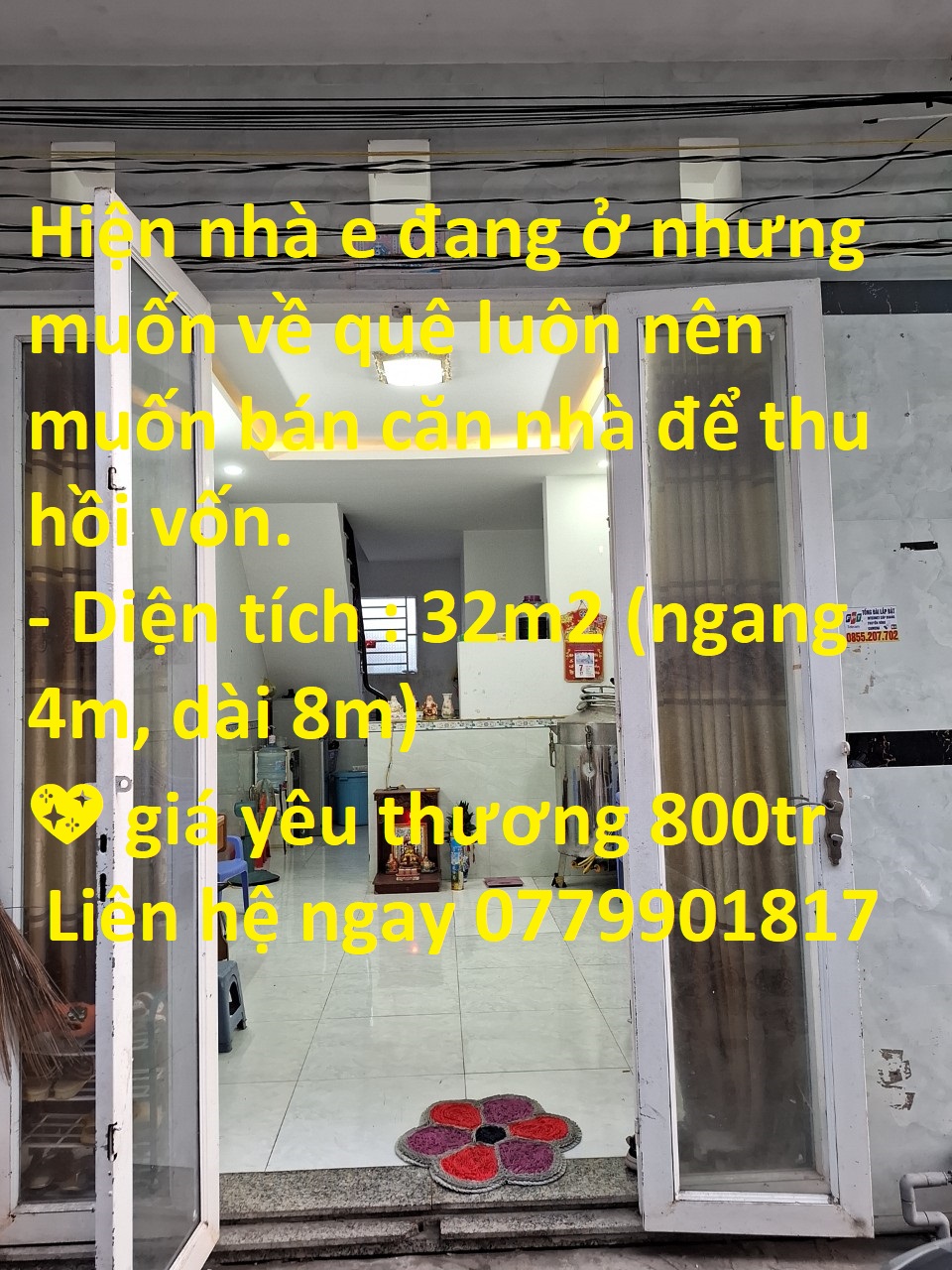 Hiện nhà e đang ở nhưng muốn về quê luôn nên muốn bán căn nhà để thu hồi vốn.