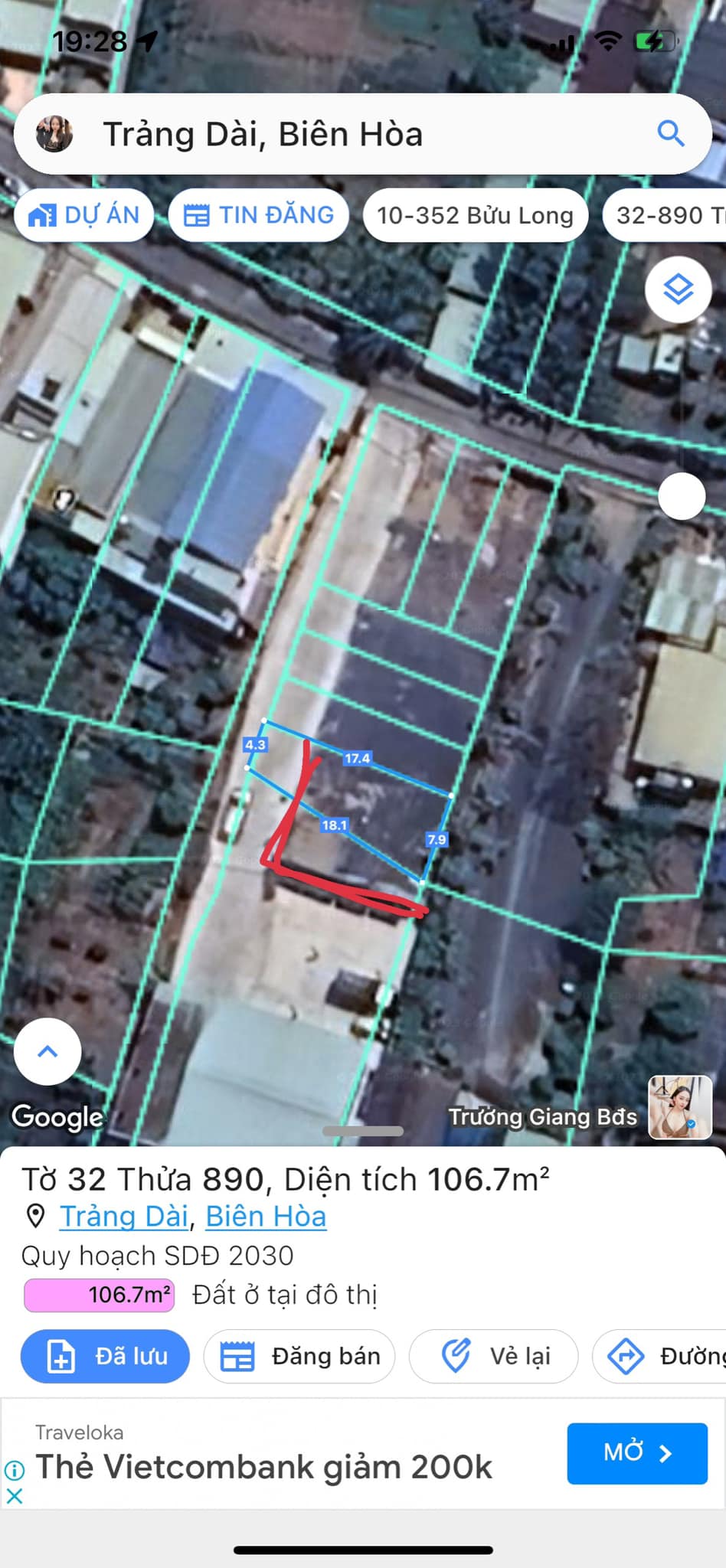 10x5x14,2 đường 7m xe tải né nhau 2MT kp2 P. Trảng Dài gần hồ bơ Ph Nam chỉ 2,6Ty TL trực tiếp chủ sổ riêng thổ cư sẵn.