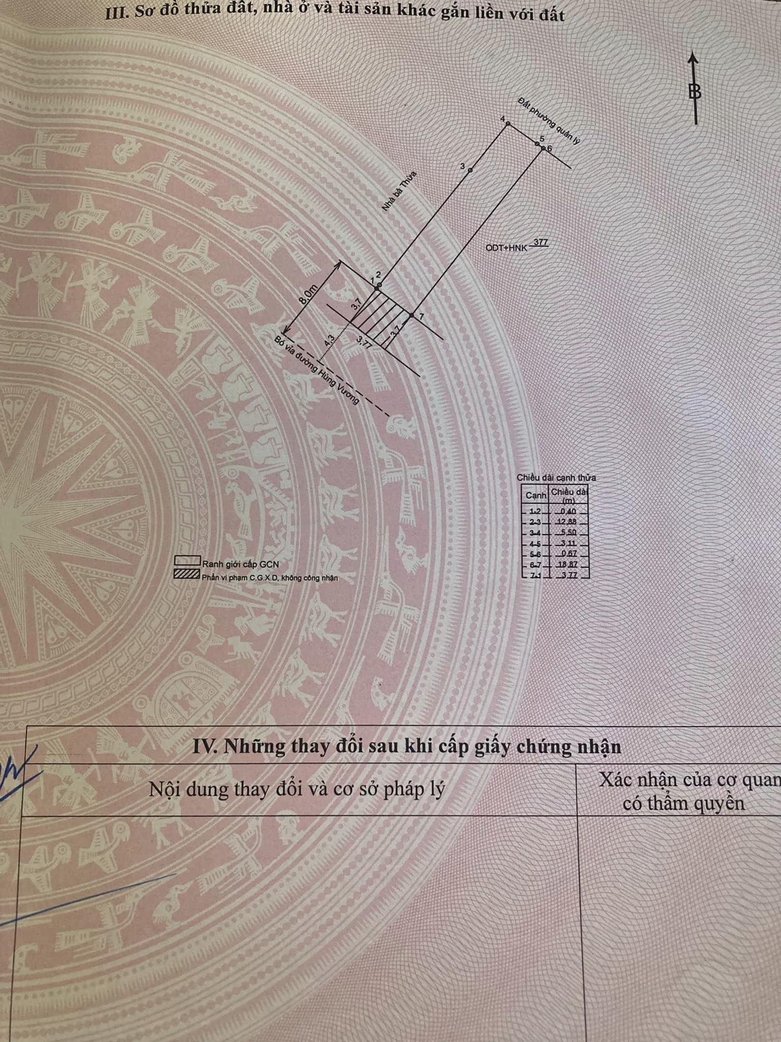 Bán Nhà Mặt Tiền Hùng Vương P.Nhơn Phú Quy Nhơn , 71,1m2 , CẤp 4 , Giá 3 Tỷ 200Tr.