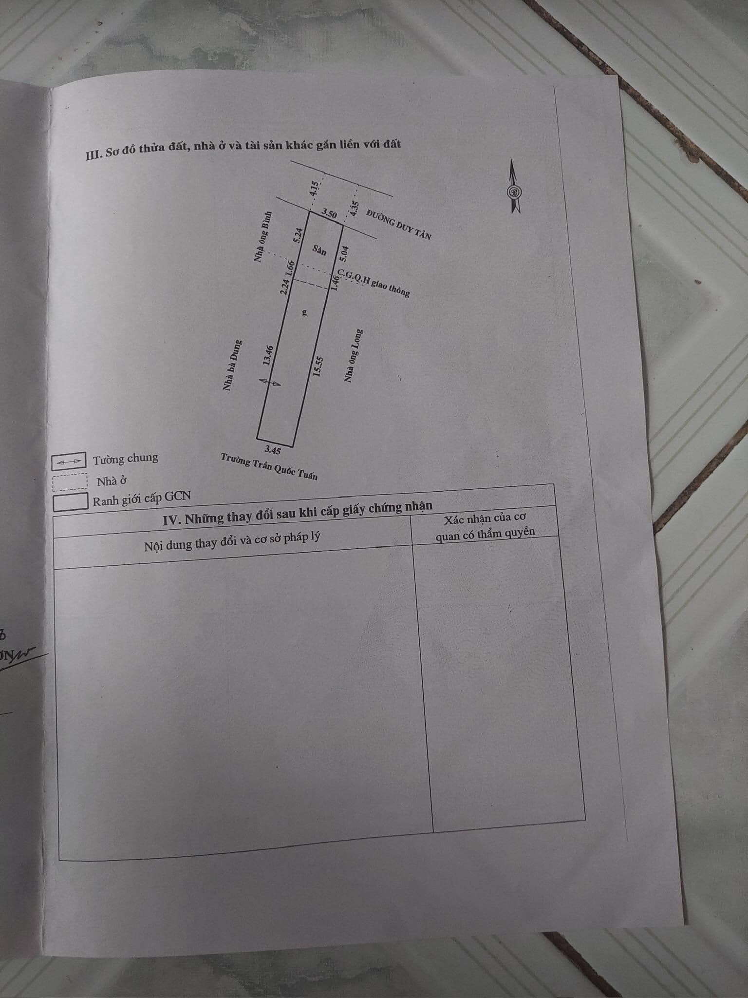 Bán Nhà 2 Mặt Tiền Duy Tân P. Trần Hưng Đạo Quy Nhơn , 78,2m2 , Cấp 4 , Giá 4 Tỷ 500Tr.