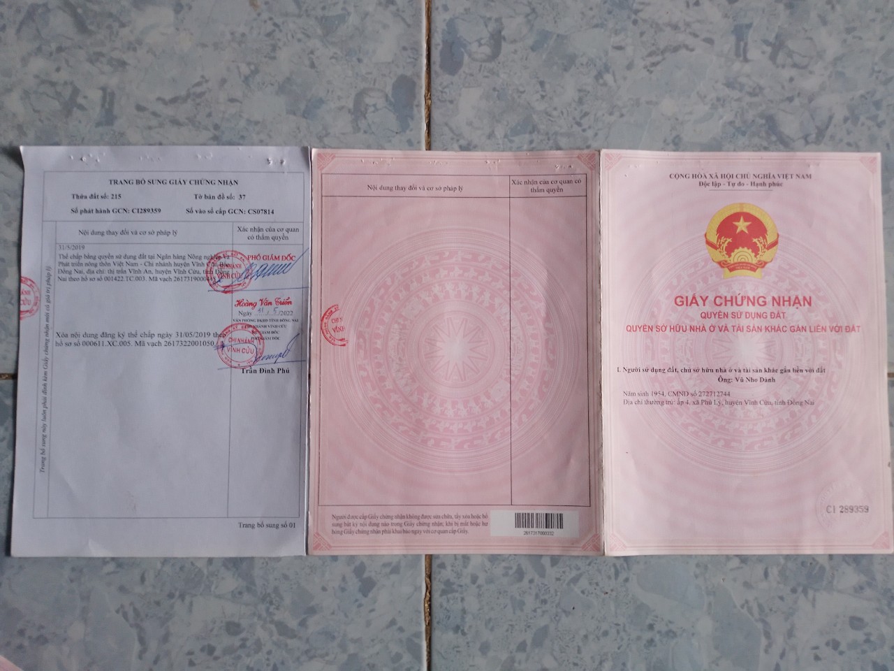 Chính chủ cần bán 2 thửa đất tại Xã Phú Lý, Vĩnh Cửu, Đồng Nai.