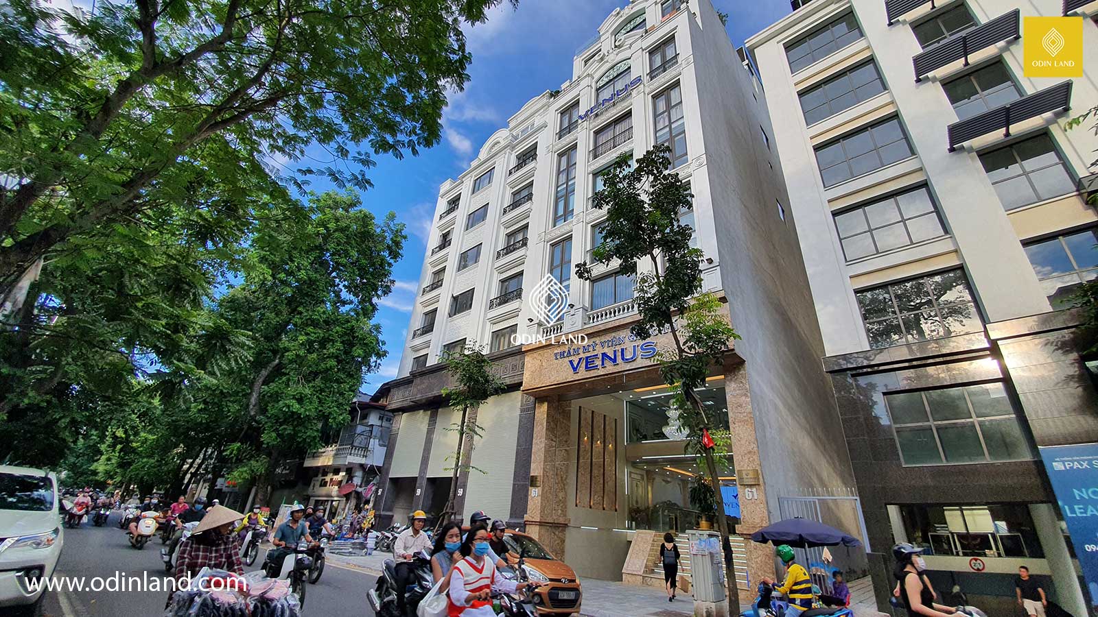 Bán nhà mặt phố Ngô Thì Nhậm, 240m2, 3 tầng, MT 12m, 130 tỷ, vuông nở Hậu.