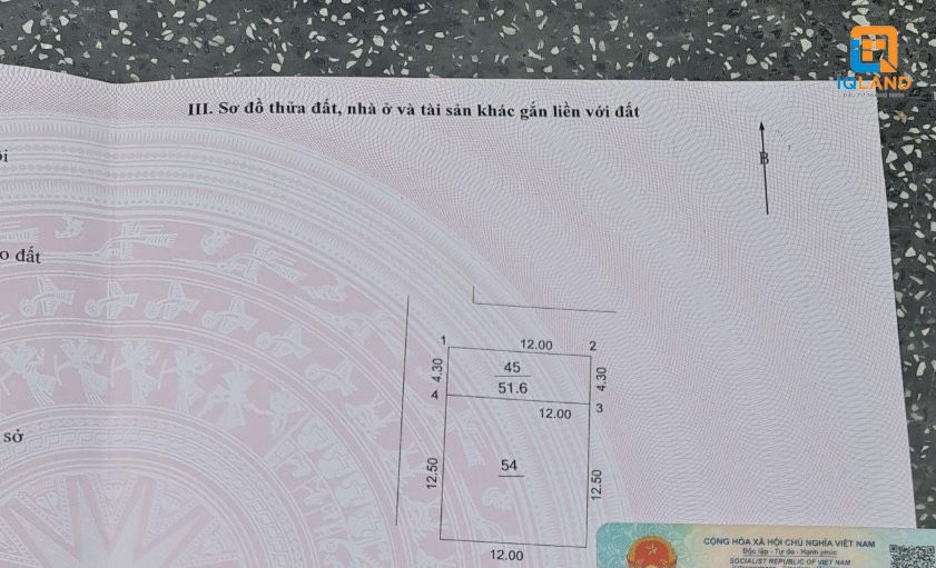 Thanh khoản nhanh 51,6m² Đại Bằng Nguyên Khê - Đông Anh.