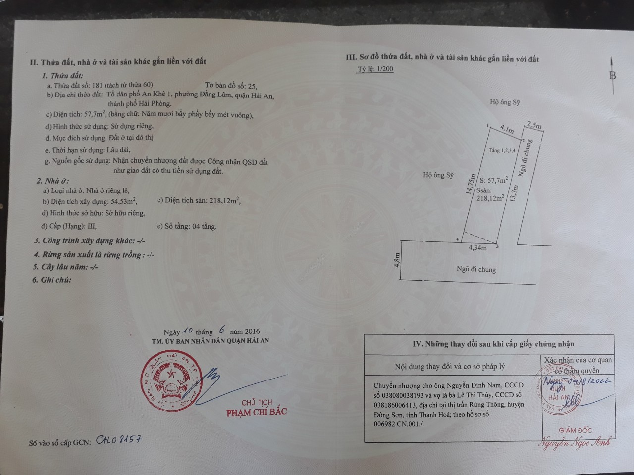 Bán nhà tuyến 2 Trung Lực 4 tầng 4 ngủ lô góc GIÁ 4.2 tỉ ô.tô đỗ cửa cả ngày.