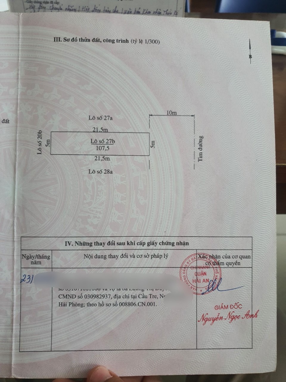 Bán lô đất 105M tái định cư Đồng Dứa Lũng Đông Hải An.