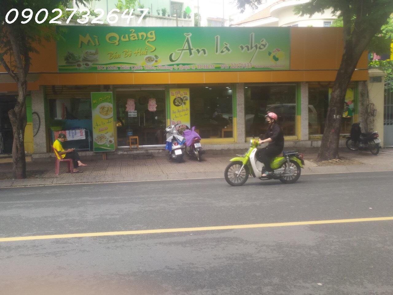 Cần bán lại mặt bằng đang kinh doanh, ngang 14m Tại 123A Trần Quốc Thảo phường Võ Thị Sáu Q3 HCM.