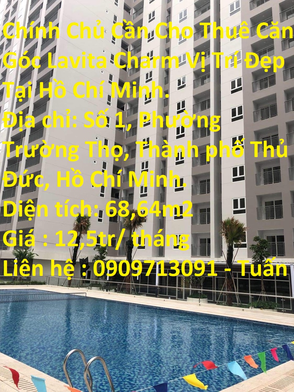 Chính Chủ Cần Cho Thuê Căn Góc Lavita Charm Thành phố Thủ Đức, Hồ Chí Minh.