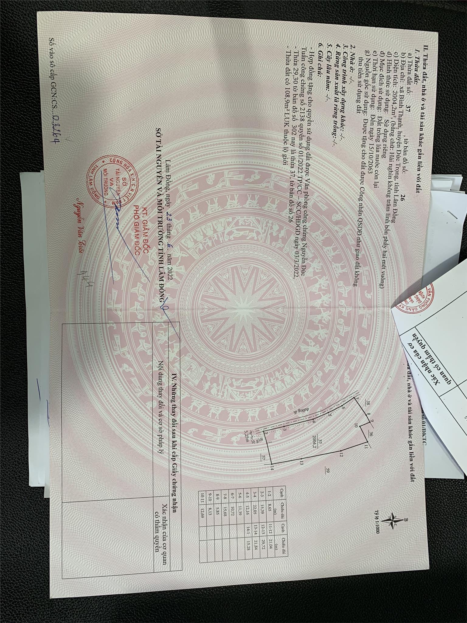 ĐẤT ĐẸP - GIÁ TỐT - Cần Bán Lô Đất Vị Trí Đắc Địa Tại Xã Bình Thạnh, Huyện Đức Trọng, Lâm Đồng.