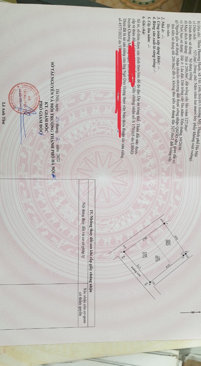 mảnh đất lý tưởng nghỉ dưỡng phân lô đẹp xuất thần - không có lô thứ 2- diện tích 527m đất Tân Tiến chương Mỹ - Hà Nội.