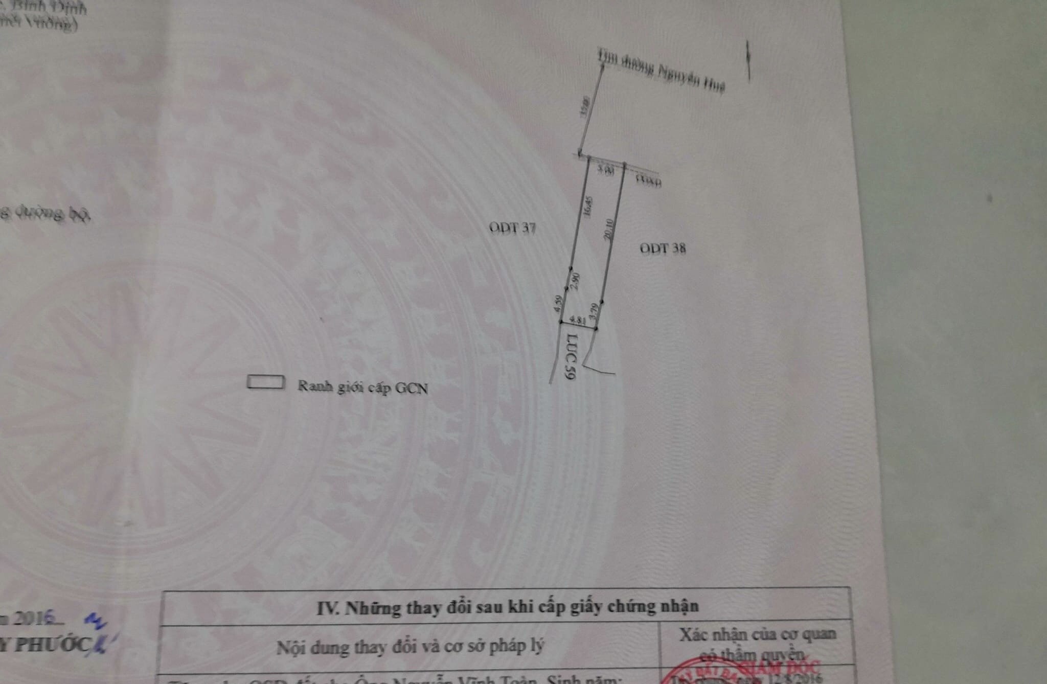 Bán Nhà Mặt Tiền Nguyễn Huệ TT.Tuy Phước H.Tuy Phước , 118m2 , Cấp 4 , Giá 3 Tỷ.