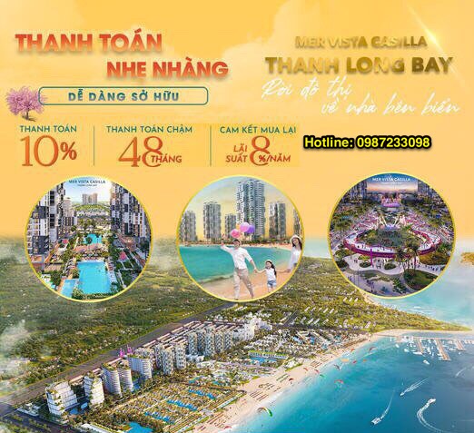 Chỉ 1,9 tỷ/căn 1PN sở hữu căn hộ cao cấp Mer Vista Casilla với cam kết mua lại 8%/ năm