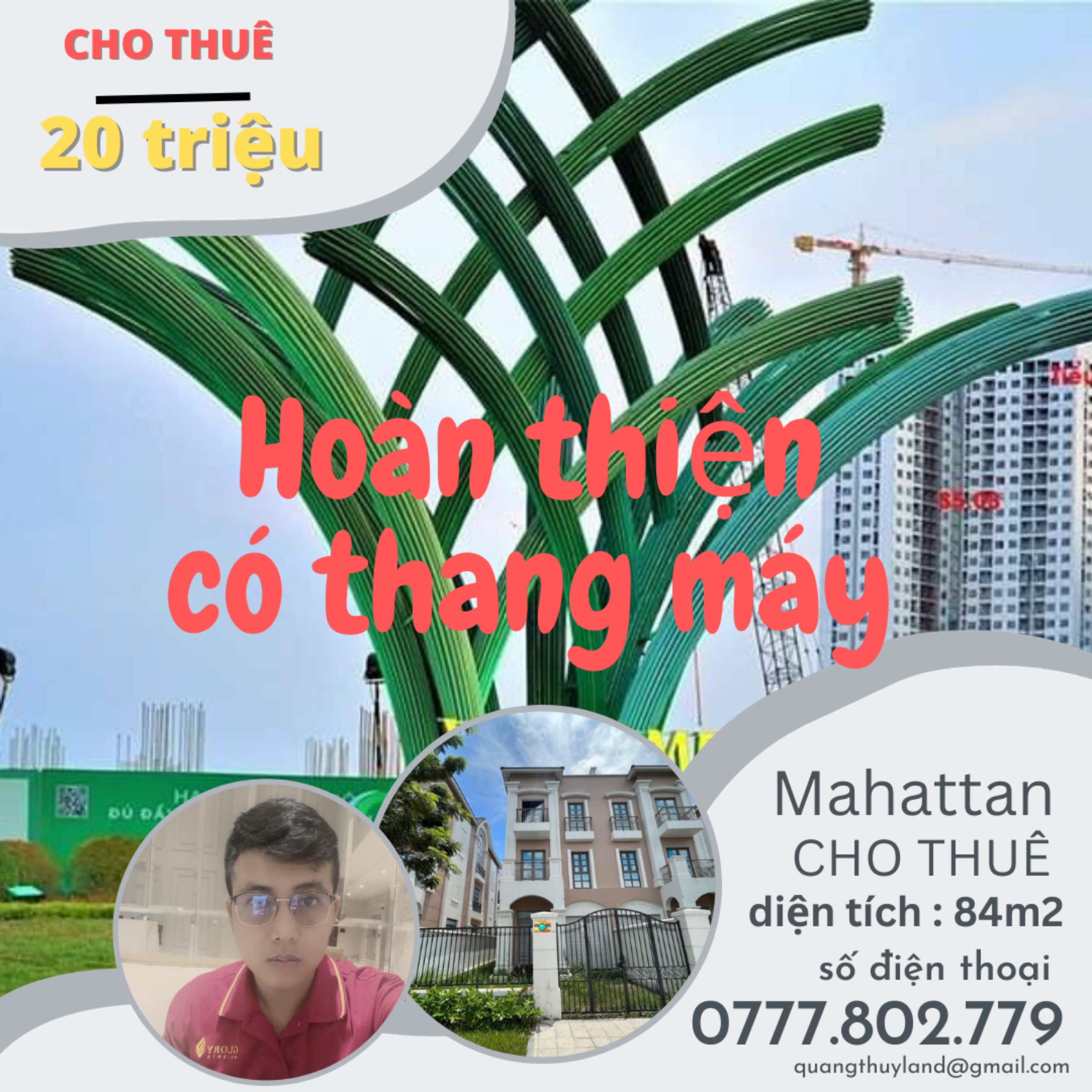 Vinhomes Grand Park DT :84m2 ( mahattan ) giá ju thương chỉ 20 triệu.