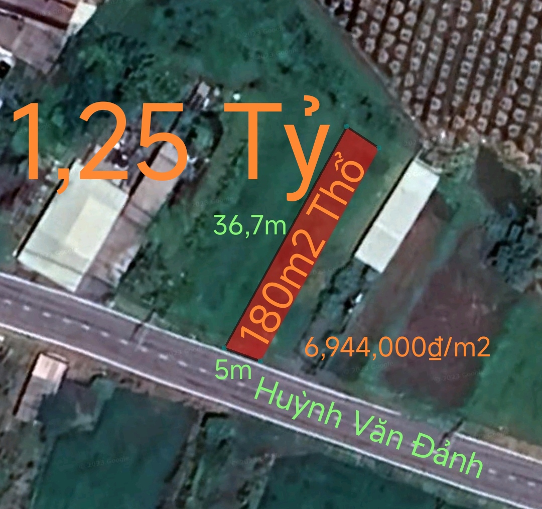 Bán gấp lô đất thổ rẻ nhất khu vực gần Quốc Lộ 50B giá 1,25 tỷ.