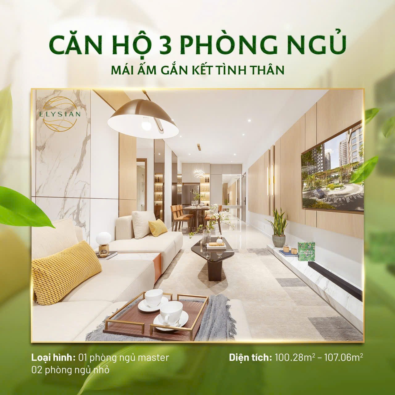 ‍‍‍ Căn hộ 3 phòng ngủ - Mái ấm gắn kết tình thân.