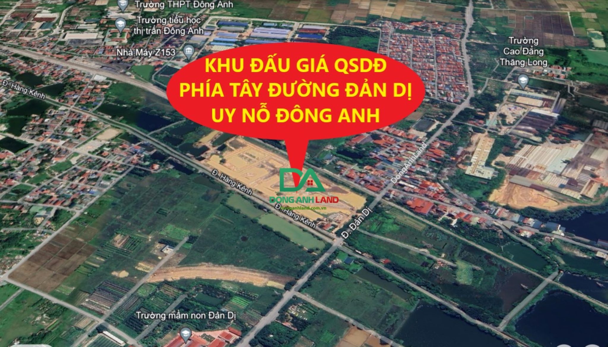 ĐẤT ĐẤU GIÁ PHÍA TÂY ĐƯỜNG ĐẢN DỊ XÃ UY NỖ HUYỆN ĐÔNG ANH.