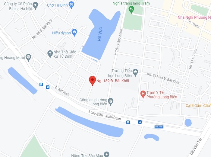 Ngõ 189 Bát Khối cách phố Trần Đăng Khoa khoảng 100m