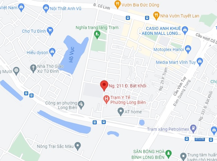 Khu vực bán nhà ngõ 211 Bát Khối nằm ở ngay cạnh cầu Vĩnh Tuy