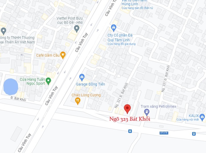 Ngõ 323 Bát Khối có vị trí nằm ở ngay gần với cầu Vĩnh Tuy hiện nay Ngõ 323 Bát Khối có vị trí nằm ở ngay gần với cầu Vĩnh Tuy hiện nay