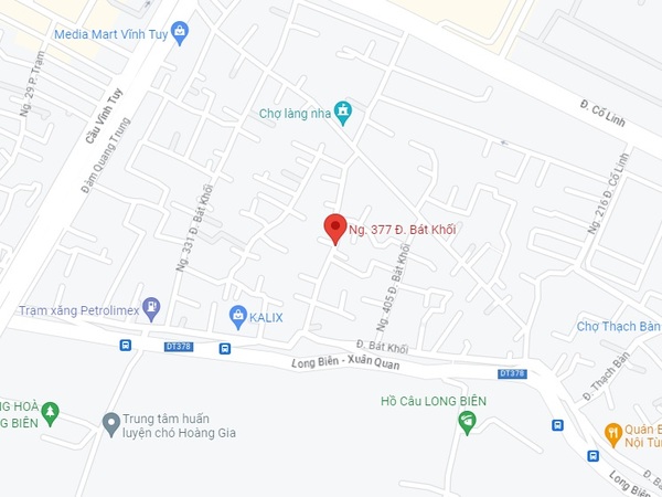 Ngõ 377 Bát Khối cách đường Đàm Quang Trung chỉ 3 phút di chuyển