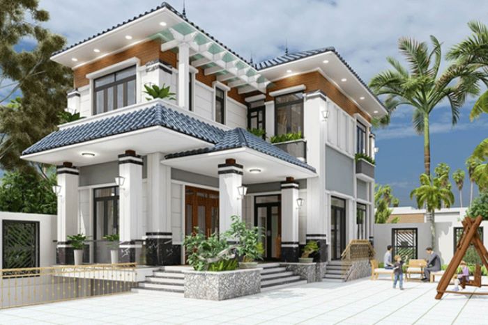 Biệt thự mái nhật 2 tầng còn được yêu thích bởi thiết kế đơn giản, thanh nhã Biệt thự mái nhật 2 tầng còn được yêu thích bởi thiết kế đơn giản, thanh nhã