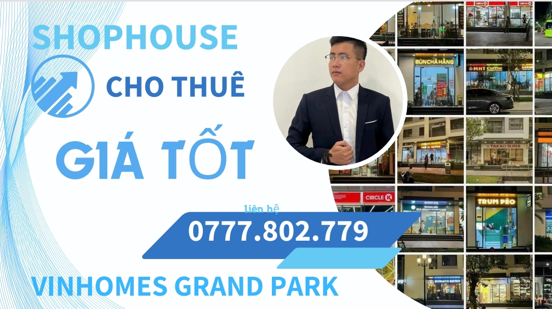 Mặt bằng Shophouse cho thuê.