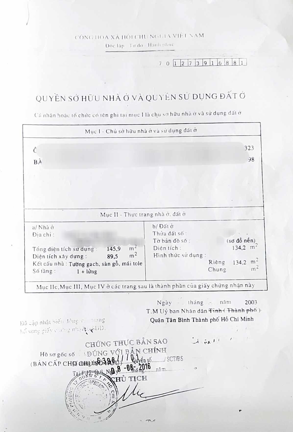 Bán nhà hẻm 8m Bùi Cẩm Hồ, Tân Phú, 135m2, ngang gần 9m, chỉ 13 tỷ X.