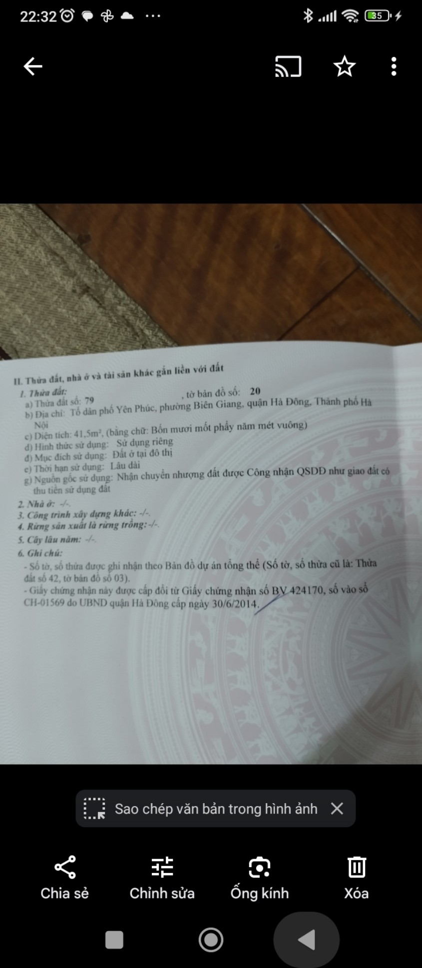 Chính chủ cần bán nhanh căn nhà đẹp tại tổ dân phố Yên phúc phường Biên Giang Hà Đông Hà Nội.