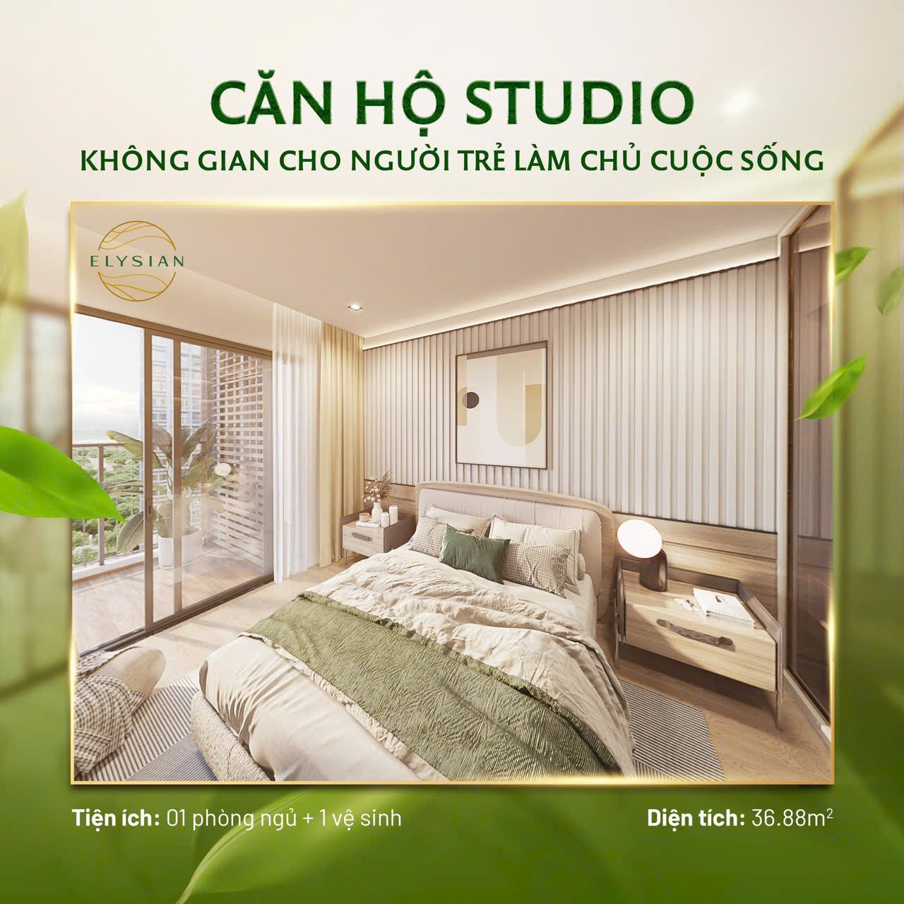 ‍♂️ Căn hộ Studio – Không gian cho người trẻ làm chủ cuộc sống !.