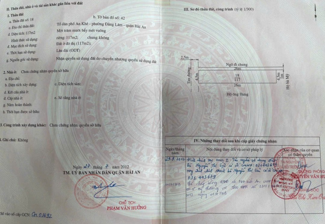 Bán đất sát mặt đường Văn Cao, diện tích 117m, lô góc, GIÁ 8 tỉ kinh doanh đẹp.