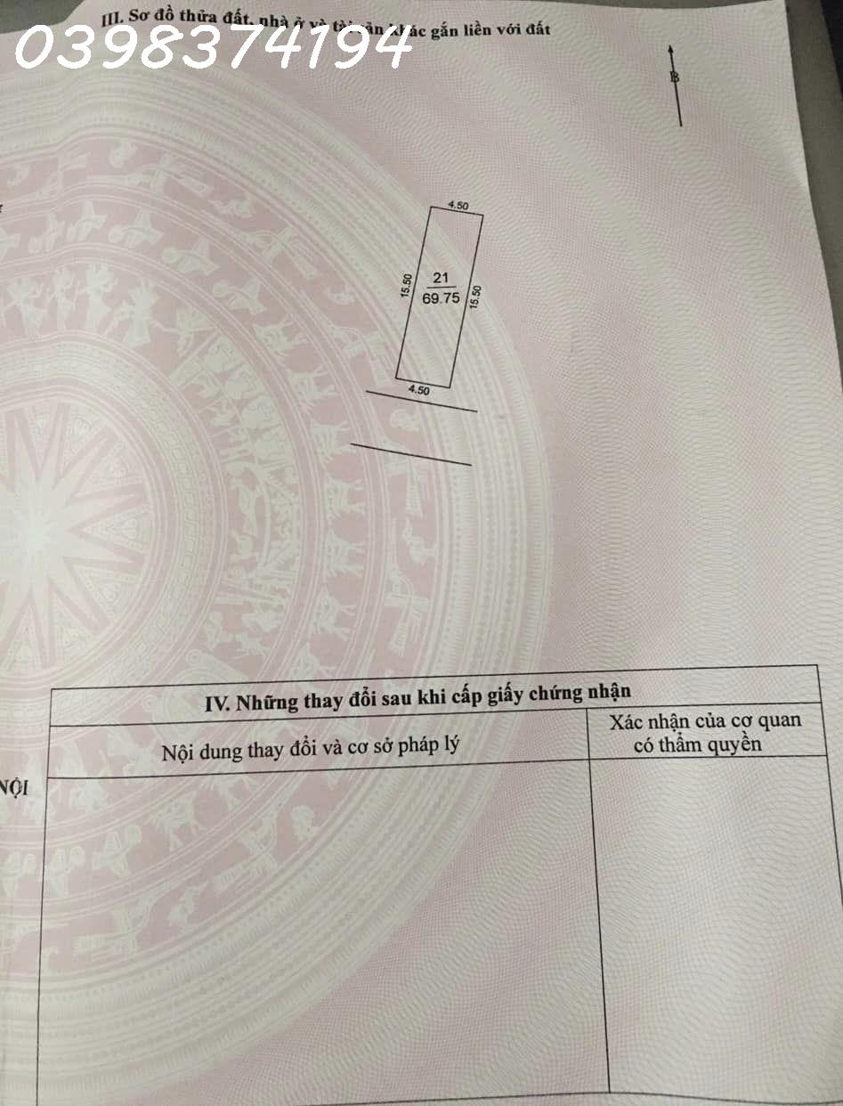 Đất thổ cư Xóm Nhì, Vân Nội mặt tiền đẹp, ngõ thông xe tải 5 tấn