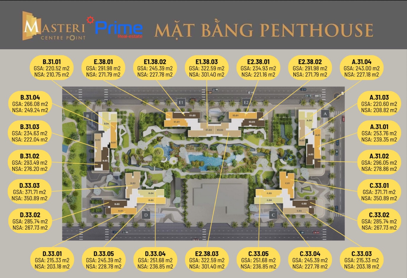 PENTHOUSE MASTERI CENTRE POINT TẦM VIEW VÔ CỰC VĨNH VIỄN MỞ BÁN ĐỢT ĐẦU TIÊN Số lượng chỉ 24 căn