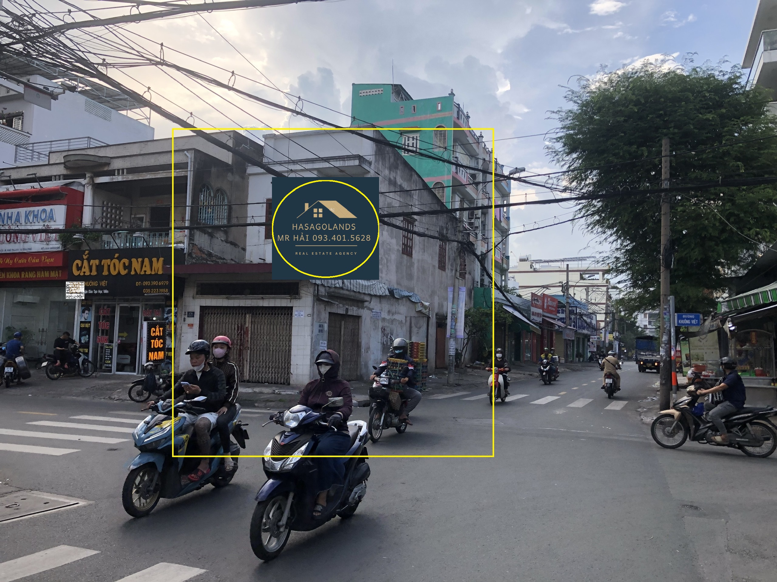 Cho thuê Nhà GÓC 2 Mặt Tiền Khuông Việt, 90m2, 2TẦNG, gần chung cư