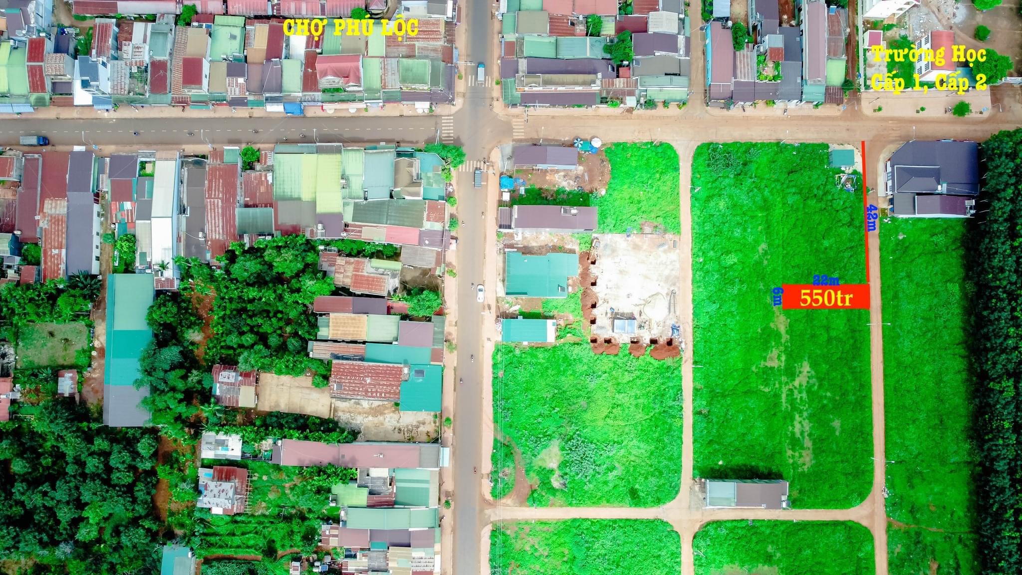 Đất ngay chợ Phú Lộc giá chỉ 550tr - Có vị trí ngay mặt tiền chợ