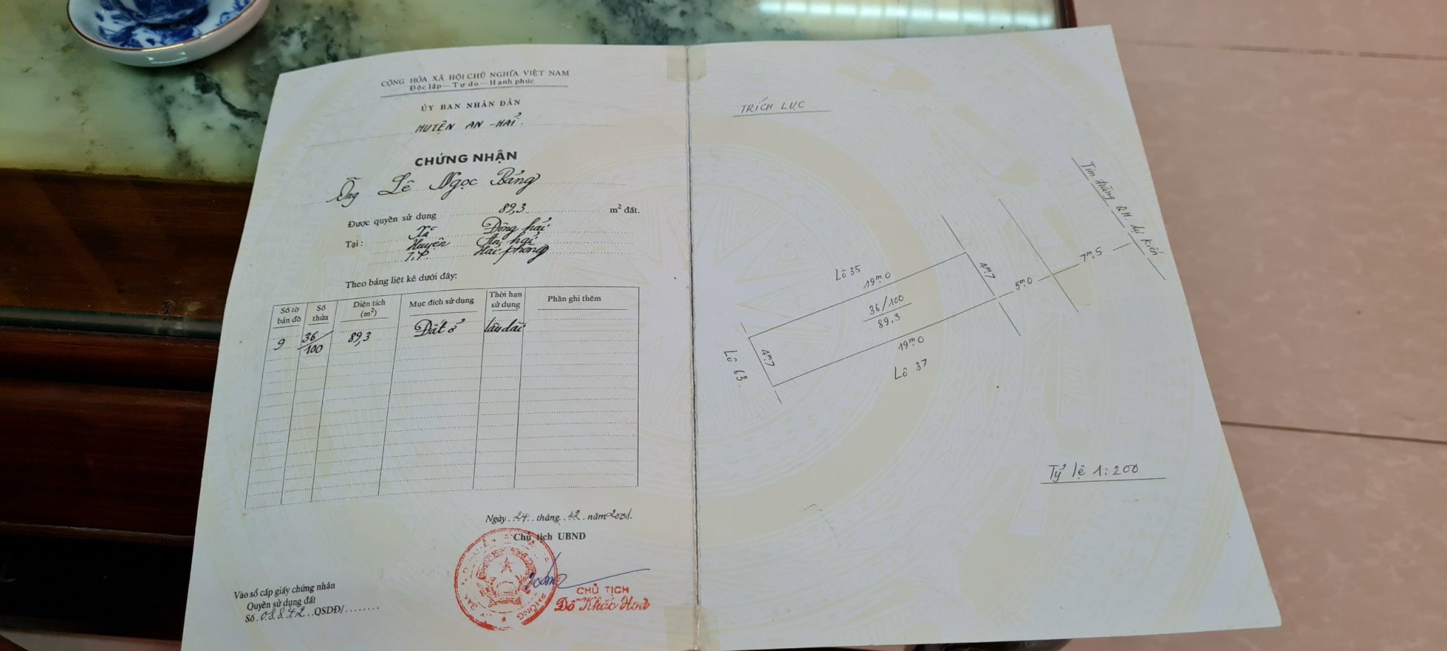 Bán lô đất Tái định cư tasa Bình Kiều Đông Hải Hải An