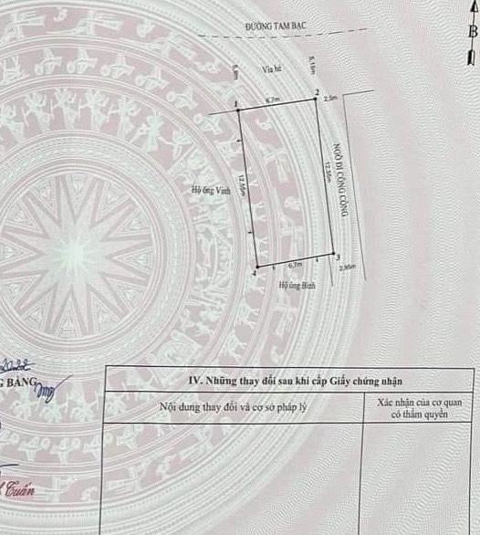 Bán lô đất duy nhất lô góc Tam Bạc, Hồng Bàng, Hải Phòng- Giá: 235 triệu/m2