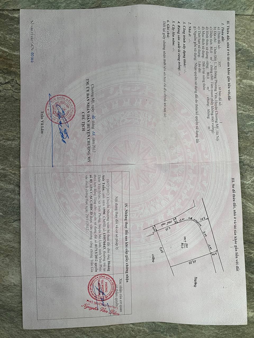 HÀNG ĐẸP GIÁ NÉT ĐẤT ĐÔNG PHƯƠNG YÊN Ngay Ql6 đường ô tô chỉ trên 10Tr/m Vợt ngay không mất m - diện tích 80m lô góc