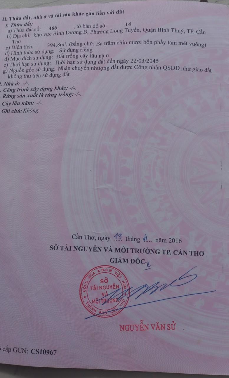 HOT HOT SỞ HỮU NGAY LÔ ĐẤT ĐẸP – GIÁ TỐT Tại Phường Long Tuyền, Quận Bình Thuỷ, Cần Thơ