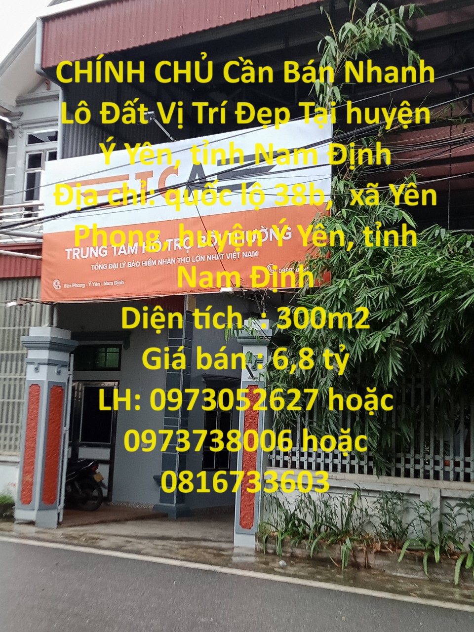 CHÍNH CHỦ Cần Bán Nhanh Lô Đất Vị Trí Đẹp Tại huyện Ý Yên, tỉnh Nam Định