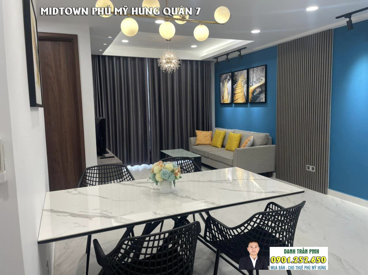 Bán căn Hộ 2PN Midtown Phú Mỹ Hưng Quận 7 dt 78m giá chỉ 5.3 tỷ LH Danh Trần PMH