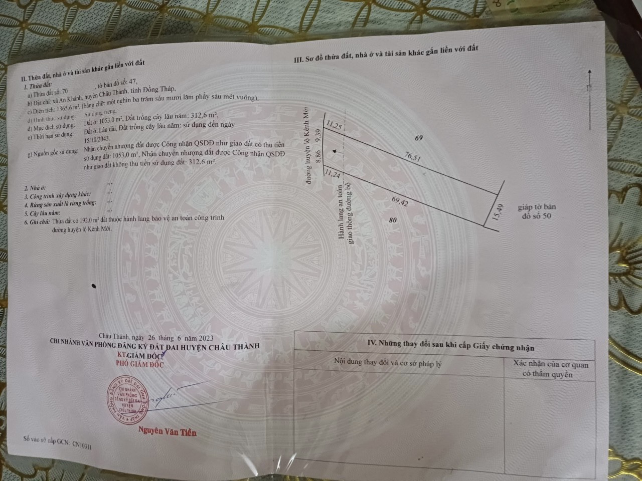 CHÍNH CHỦ CẦN BÁN GẤP LÔ ĐẤT Vị Trí Đẹp Tại Châu Thành, Đồng Tháp