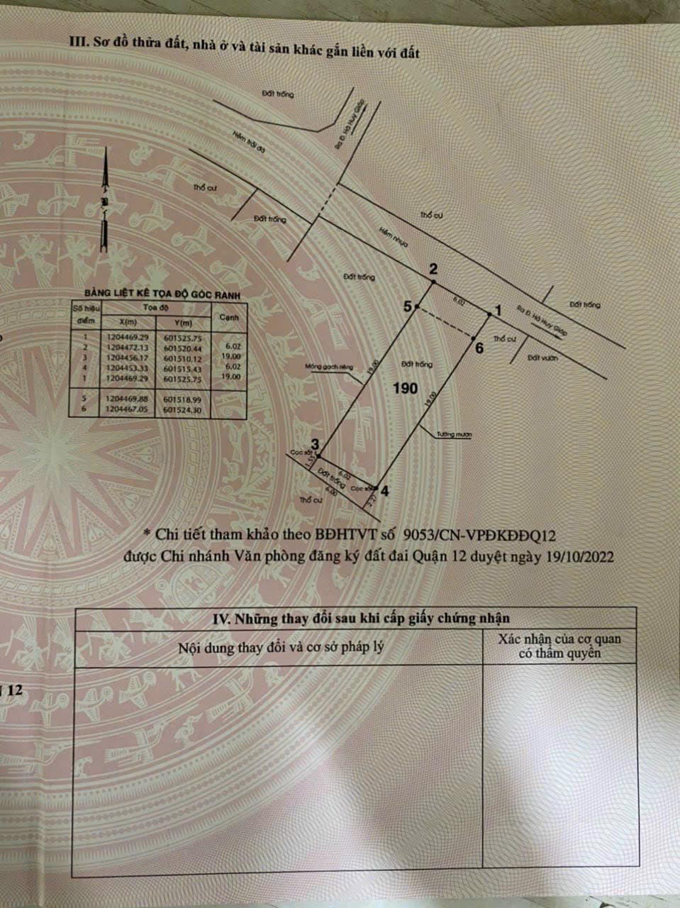 Đất đẹp 6x23m hẻm xe tải, gần full thổ cư, xây biệt thự, kho xưởng...