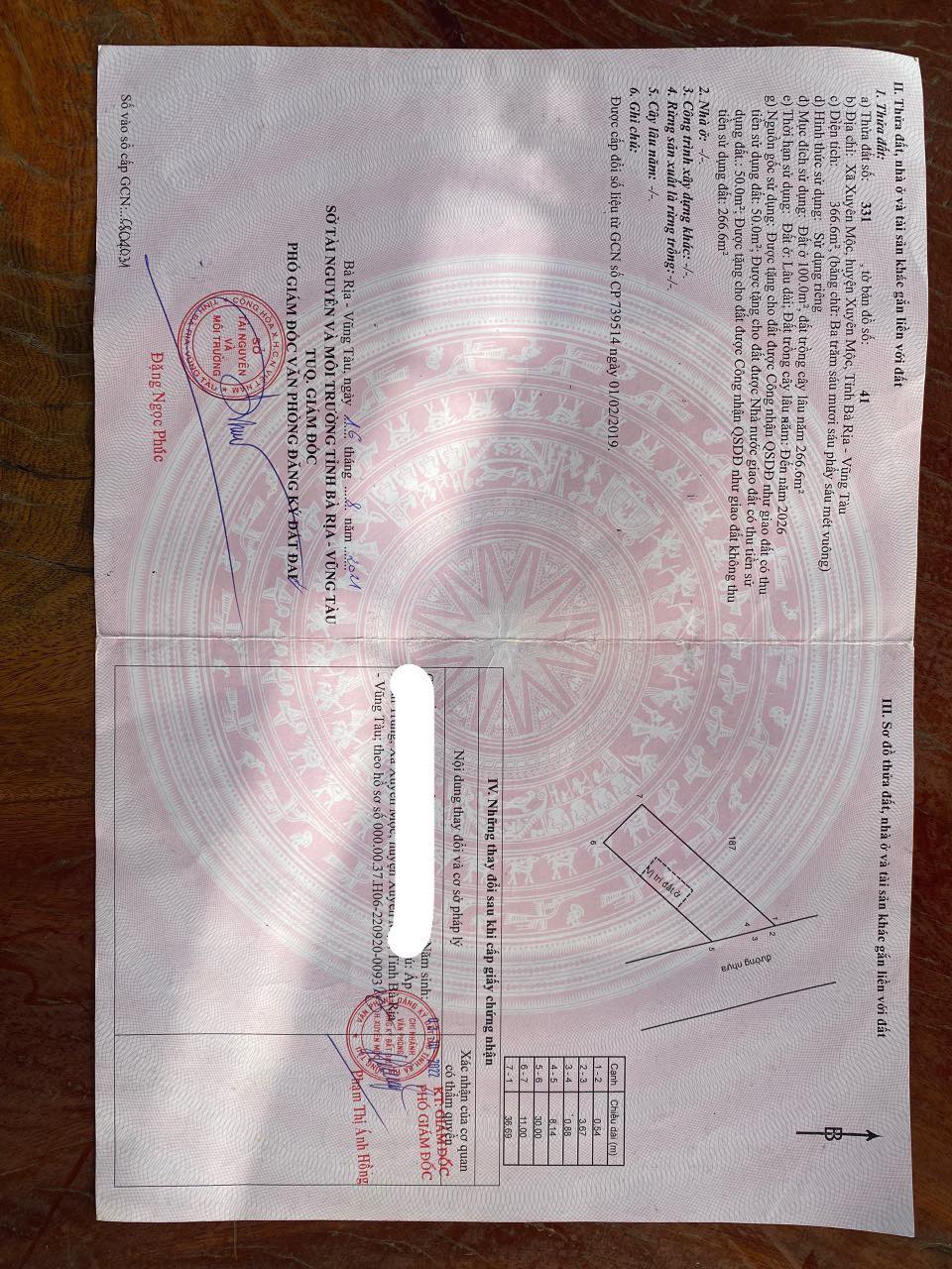 Cân bán nhà mặt tiền hùng vương thị trân phước bửu , xuyên mộc bà rịa vũng tàu