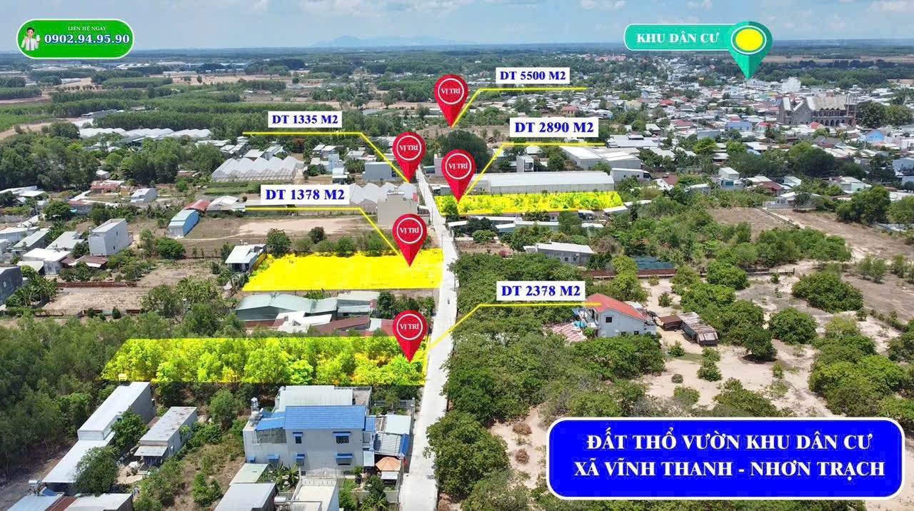 Cần bán đất vườn, đất Thổ vườn tại xã Vĩnh Thanh, Nhơn Trạch Đồng Nai