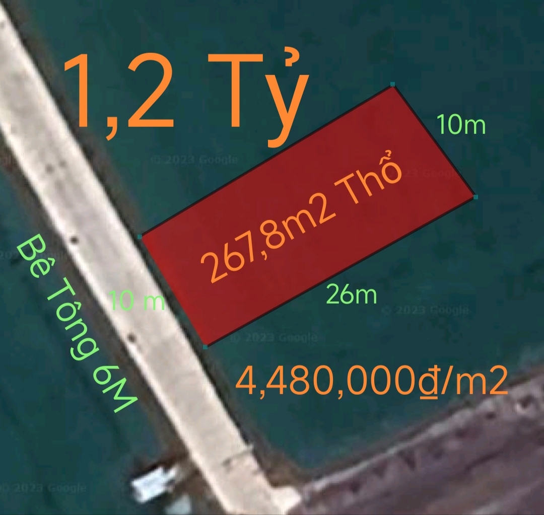 Bán gấp lô đất thổ mặt tiền đường đan 6m giá 1,2 tỷ