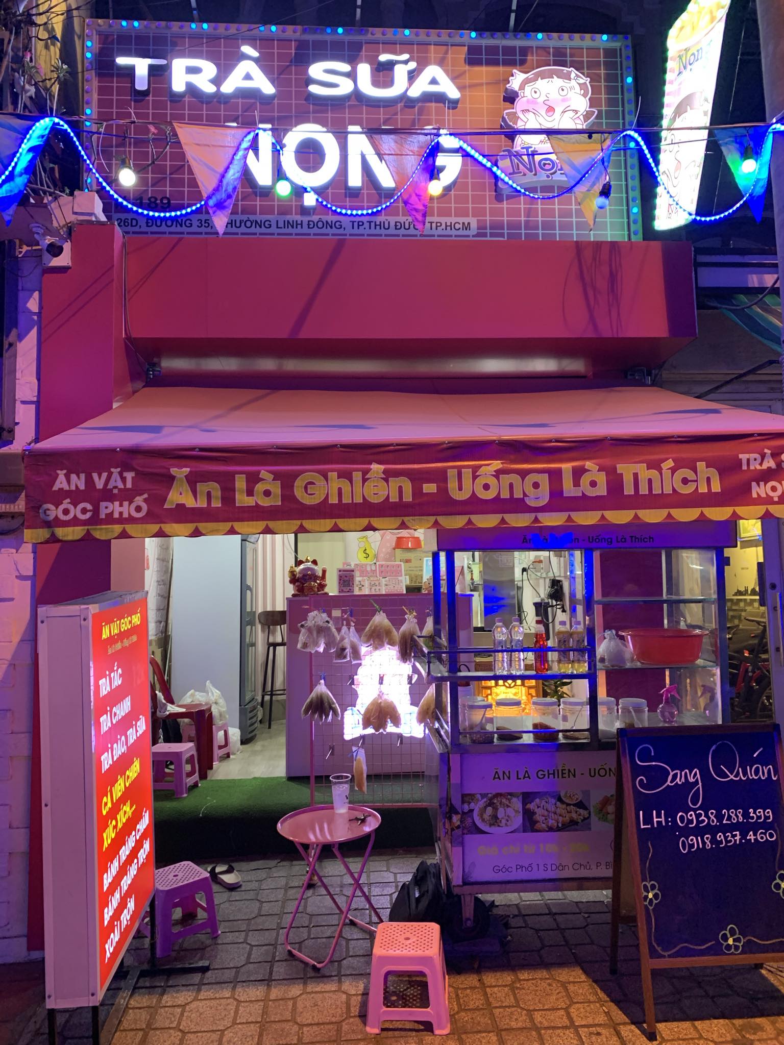 Thủ Đức , Sang Nhượng Quán Trà Sữa Nọng, MB chỉ có 5 tr / tháng, Mặt tiền đường gần 3 trường học, Tel :