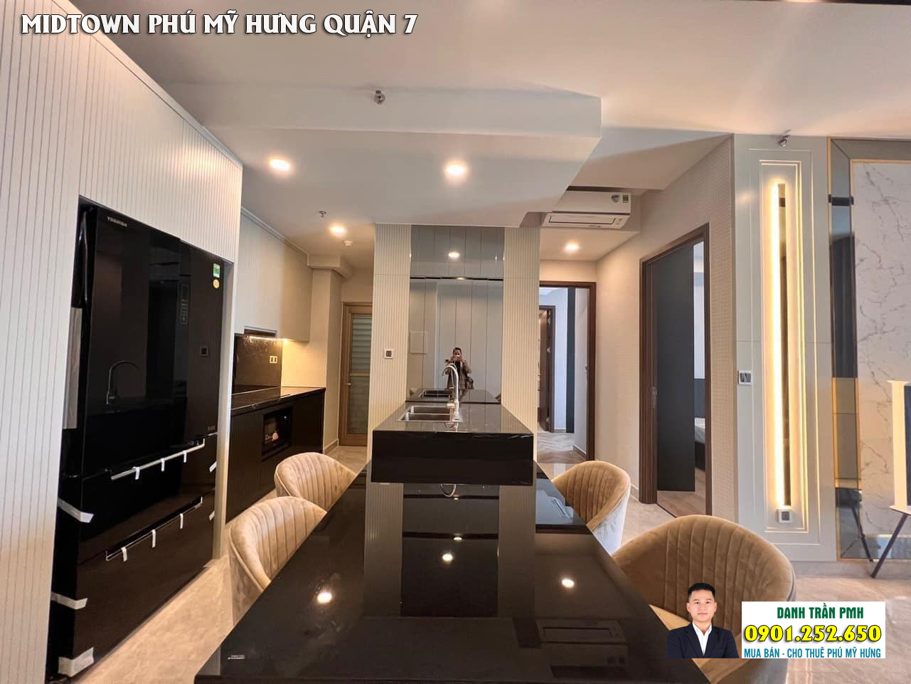 Cho thuê căn hộ 2PN Midtown Phú Mỹ Hưng Quận 7 giá chỉ 20tr/tháng LH Danh Trần PMH