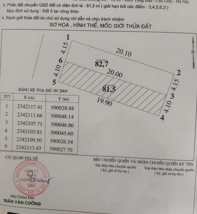 CHÍNH CHỦ CẦN TIỀN BÁN GẤP LÔ ĐẤT 82m2 BÌA LÀNG ĐƯỜNG YÊN XUÂN NỘN .ĐƯỜNG TRƯỚC ĐẤT 6m GIÁ CHỈ NHỈNH 2 TỶ