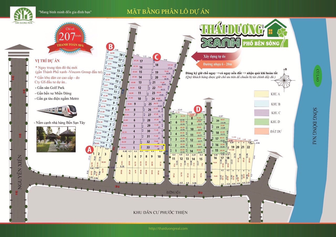 Lô đất đường 6 long bình DT 76m giá tốt, vị trí đẹp