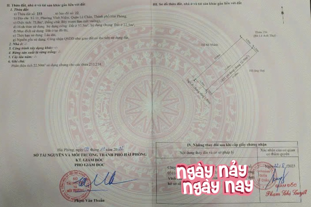 Bán đất ngõ 418 Thiên Lôi, diện tích 53m GIÁ 1.5 tỉ, lô góc cực đẹp